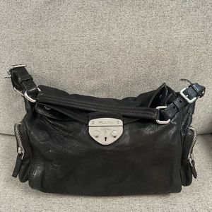 Prada Black Leather Shoulder Bag